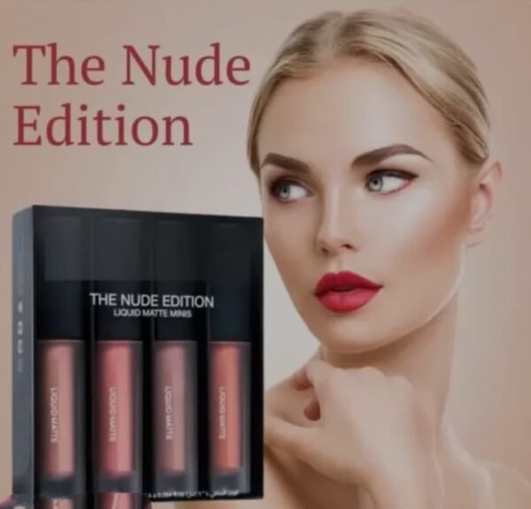 The Nude Edition Liquid Matte Lipstick Set – 4 Mini Shades