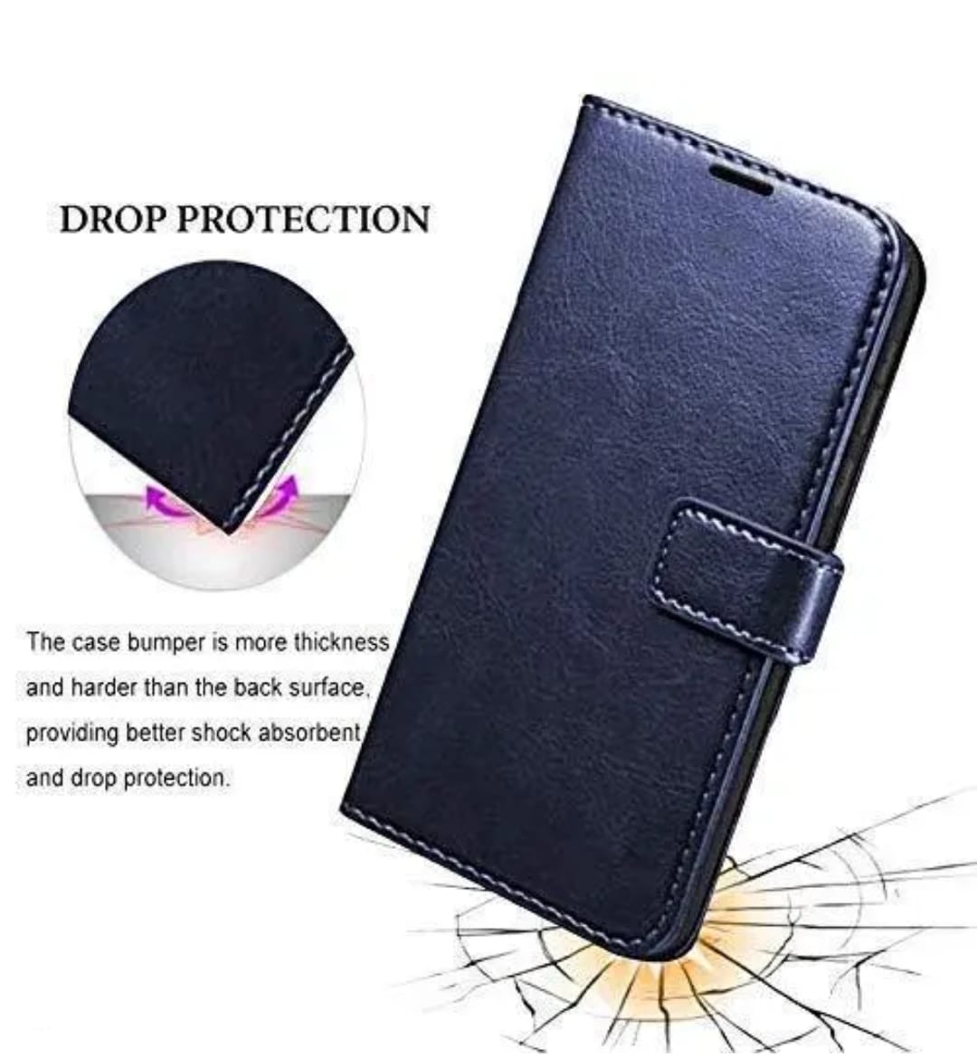 Redmi 13 C Flip Cover Leather Finish